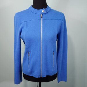 LAUREN RALPH LAUREN Activewear Sweater Jacket Full Front Zip L/S Collar PM